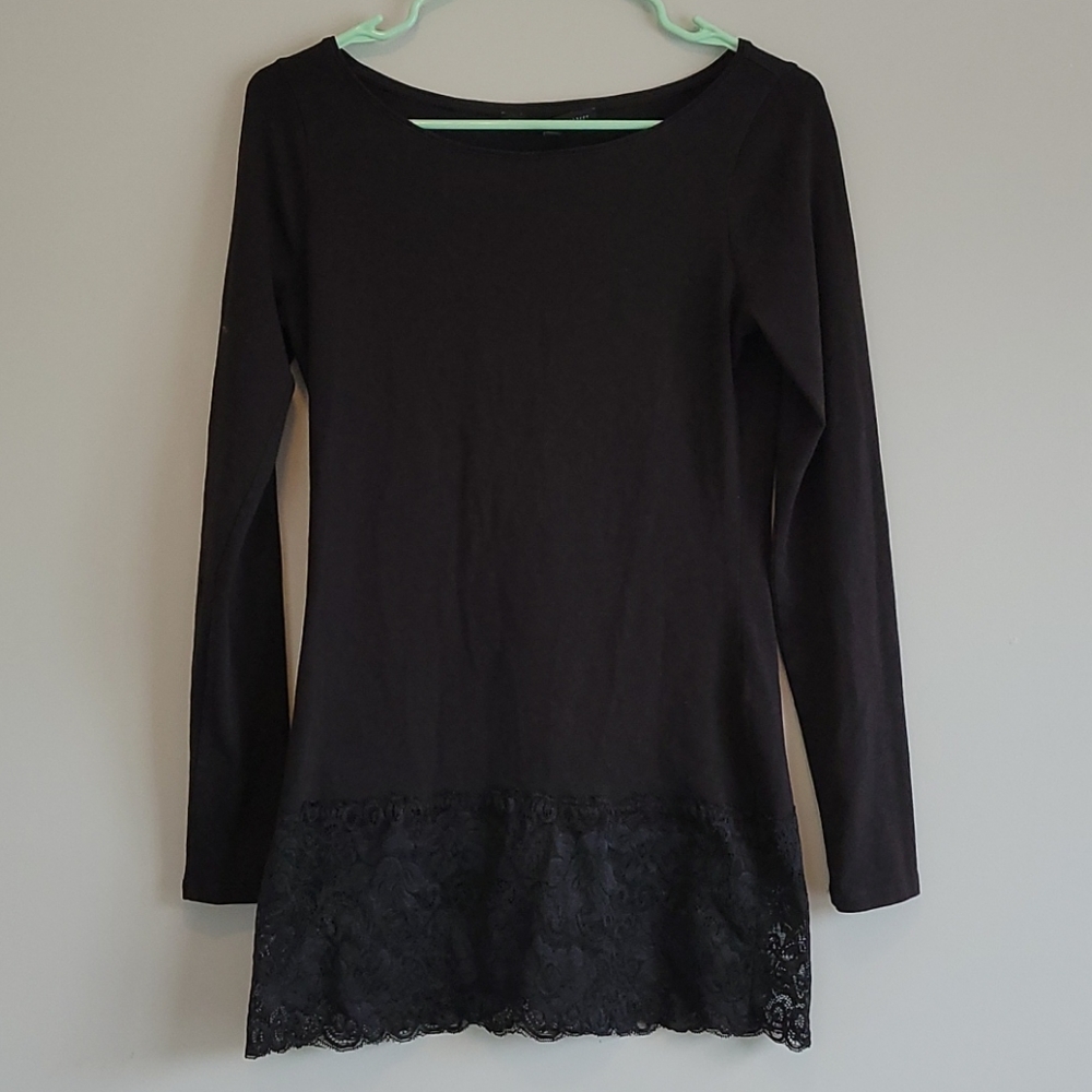 Black layering tunic